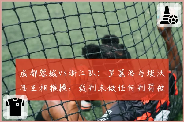 成都蓉城vs浙江队：罗慕洛与埃沃洛互相推搡，裁判未做任何判罚被指纵容